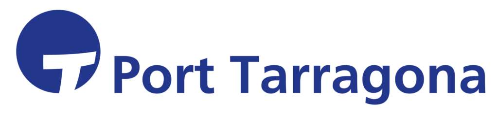 Logo port tarragona en color blau fons transparent