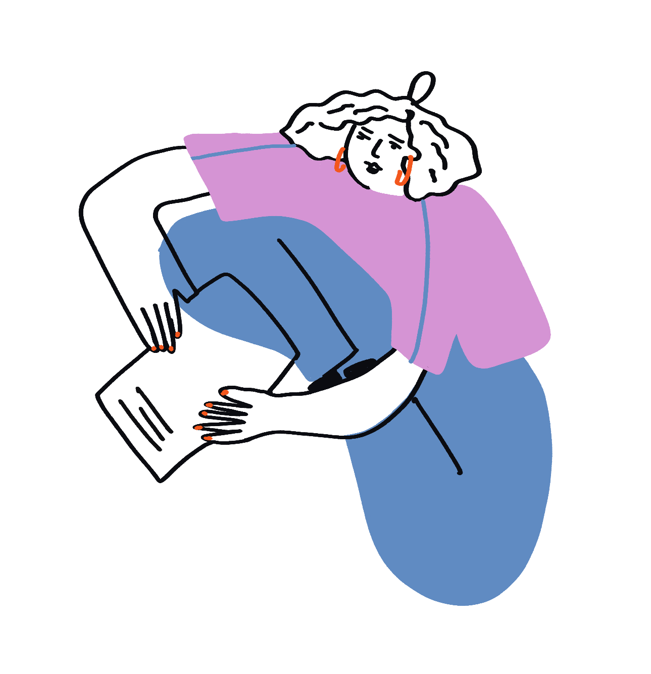 Imatge persona amb document omplert - Col·leció imatge OJT